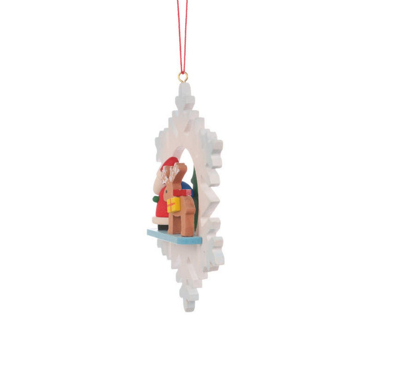 ULB - 100551 - Ulbricht Baumschmuck 'Schneeflocke mit Rentier - 9cm' 2013
