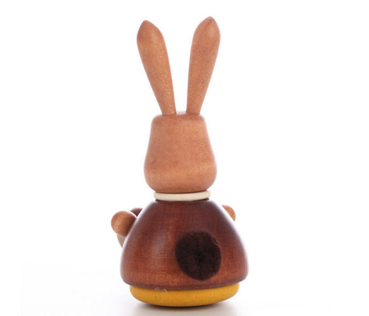 ULB - 150109 - Ulbricht himbálózó figura - Himbláló nyuszi tojástartóval, természetes - 9,8 cm
