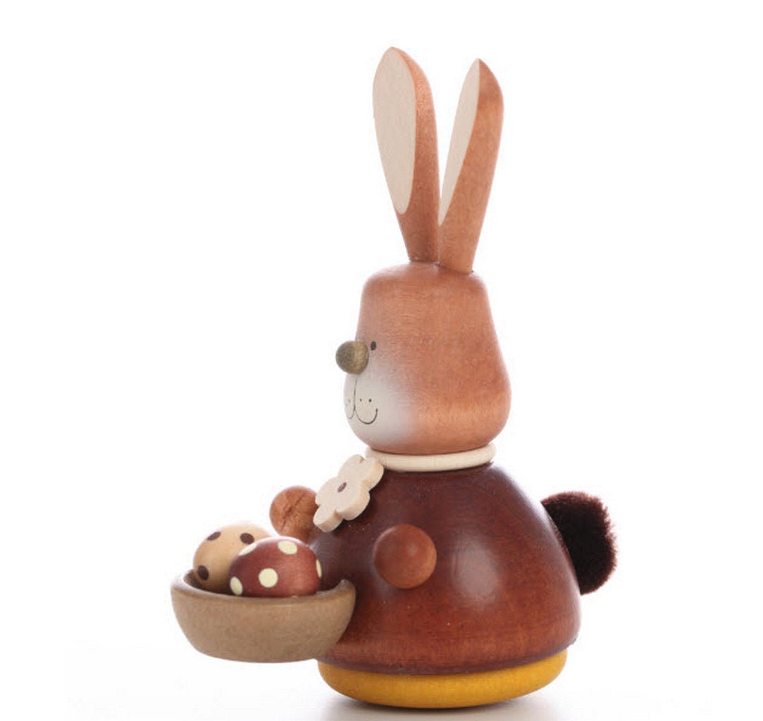 ULB - 150109 - Ulbricht himbálózó figura - Himbláló nyuszi tojástartóval, természetes - 9,8 cm