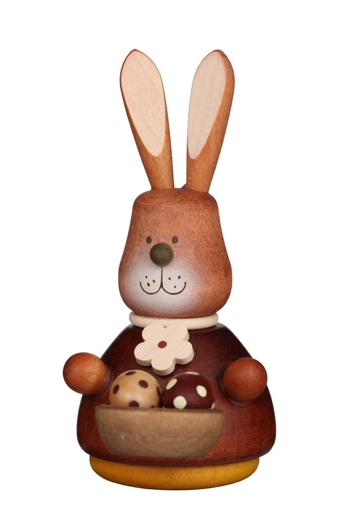 ULB - 150109 - Ulbricht himbálózó figura - Himbláló nyuszi tojástartóval, természetes - 9,8 cm
