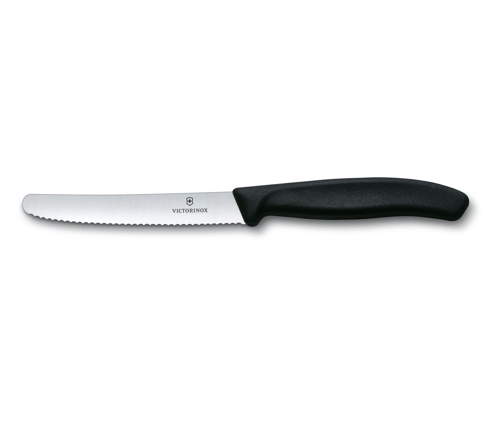 VX6.7833 - Victorinox - Tomater - och bordskniv, svart, vågig rund