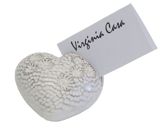 E240AC_NataleCeramica_bianco - Virginia Casa Natale 'Herz - Tischkarte - ø6cm - bianco'
