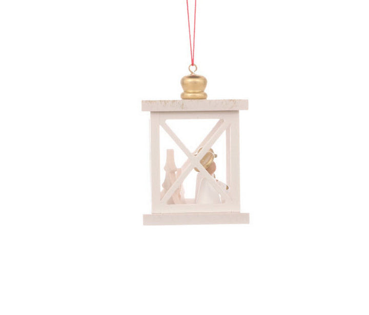 ULB - 100934 - Weihnachtslaterne mit Hl. Familie, Baumbehang, Ulbricht - 6.8cm&
