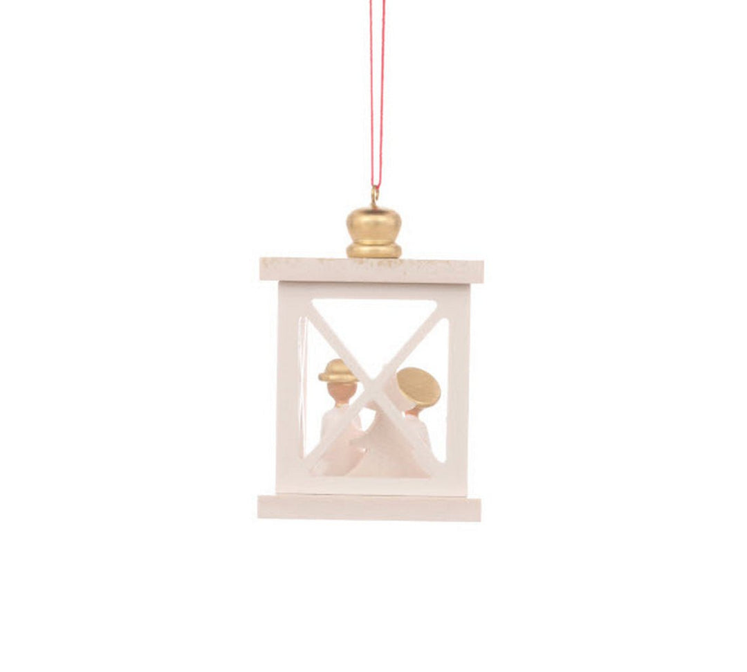 ULB - 100934 - Weihnachtslaterne mit Hl. Familie, Baumbehang, Ulbricht - 6.8cm&