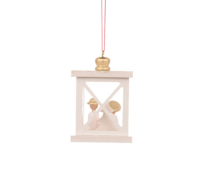 ULB - 100934 - Weihnachtslaterne mit Hl. Familie, Baumbehang, Ulbricht - 6.8cm&