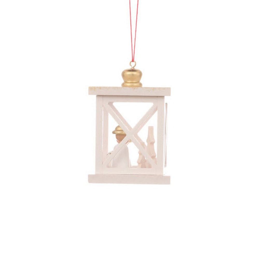 ULB - 100934 - Weihnachtslaterne mit Hl. Familie, Baumbehang, Ulbricht - 6.8cm&