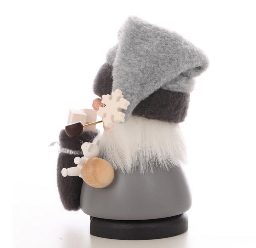 ULB - 010697 - Weihnachtsmann grau, Räuchermann, Ulbricht - 10.5cm&