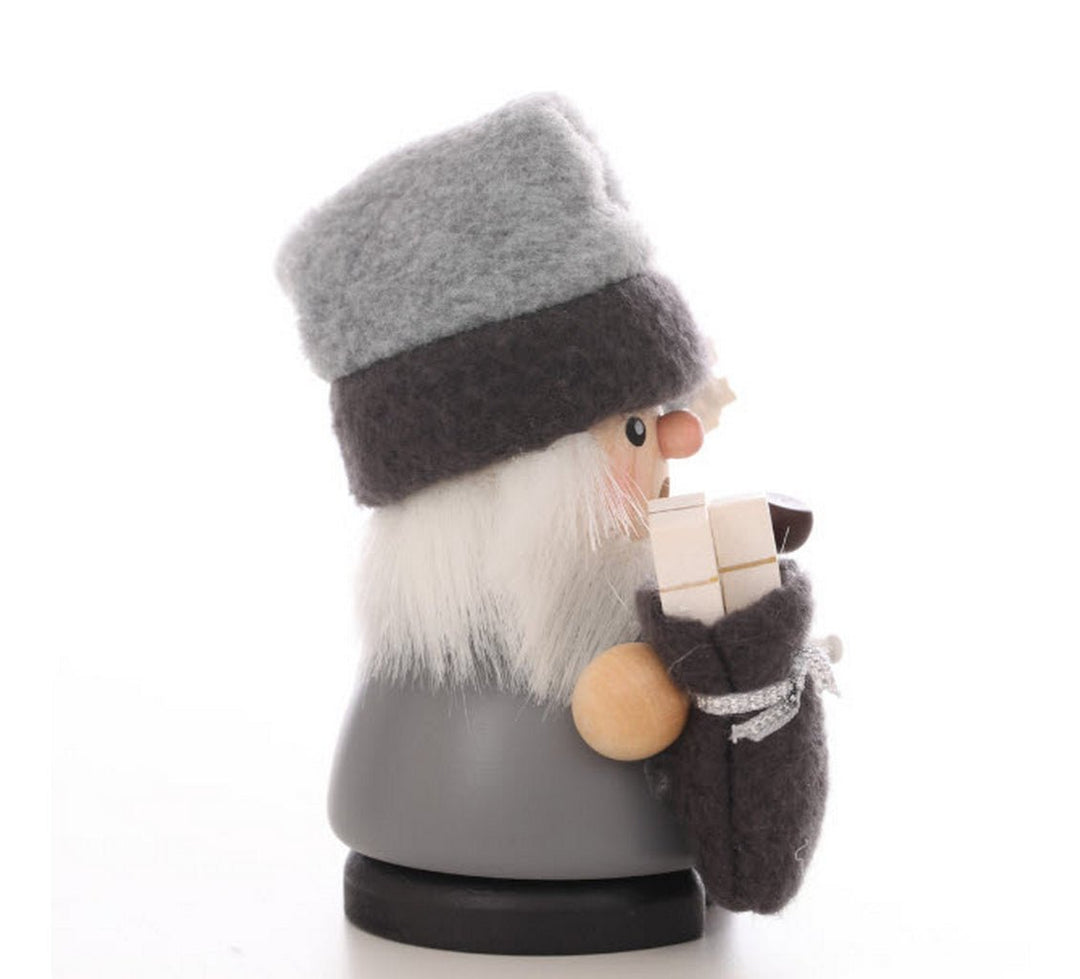 ULB - 010697 - Weihnachtsmann grau, Räuchermann, Ulbricht - 10.5cm&